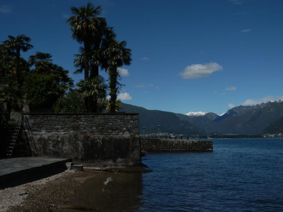 View of Lake Maggiore from the private beach