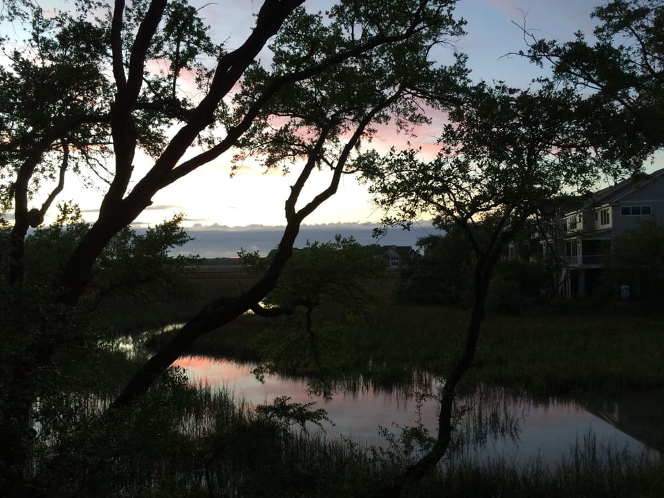 Sunset view from the porch.