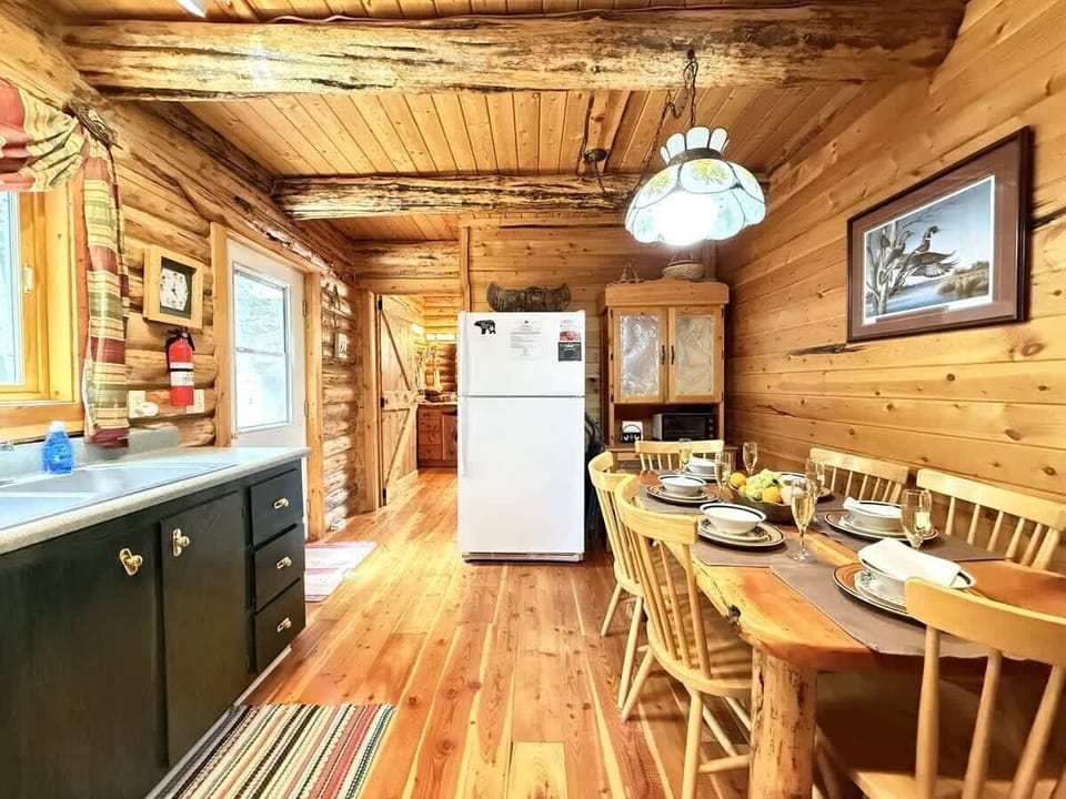 Full size kitchen with appliances, dishes, pots and pans, utensils, and basic cooking essentials.
