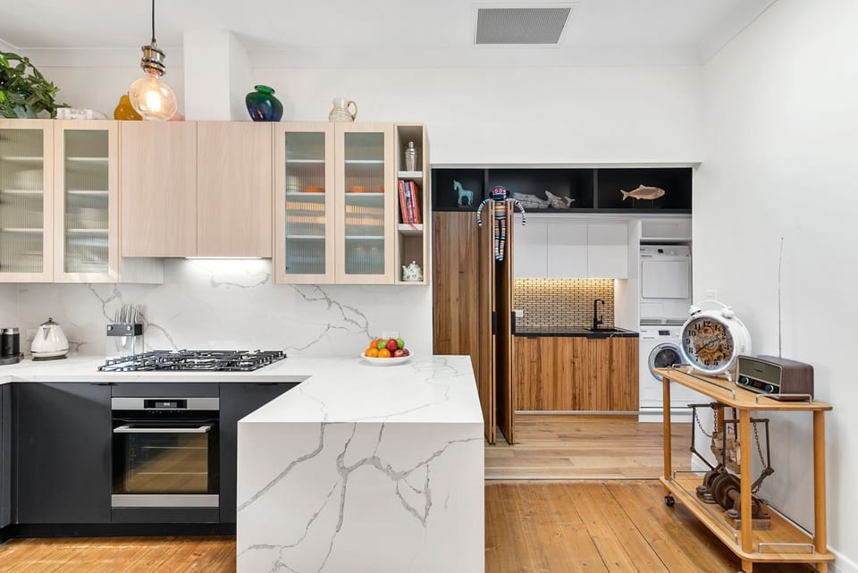 Kitchen to European laundry