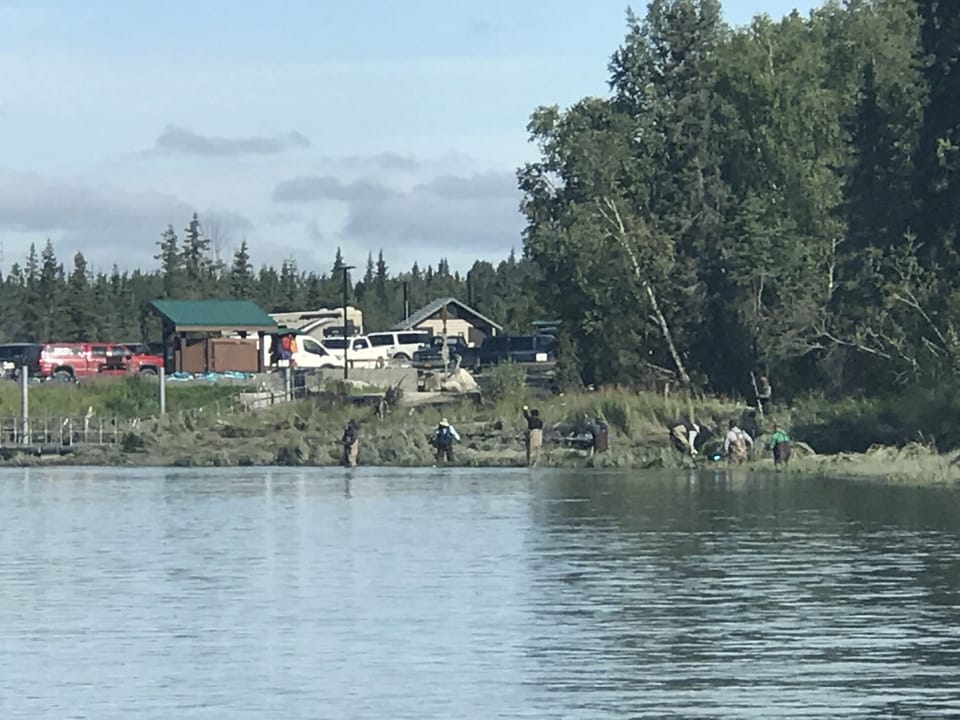 Fishing from the launch