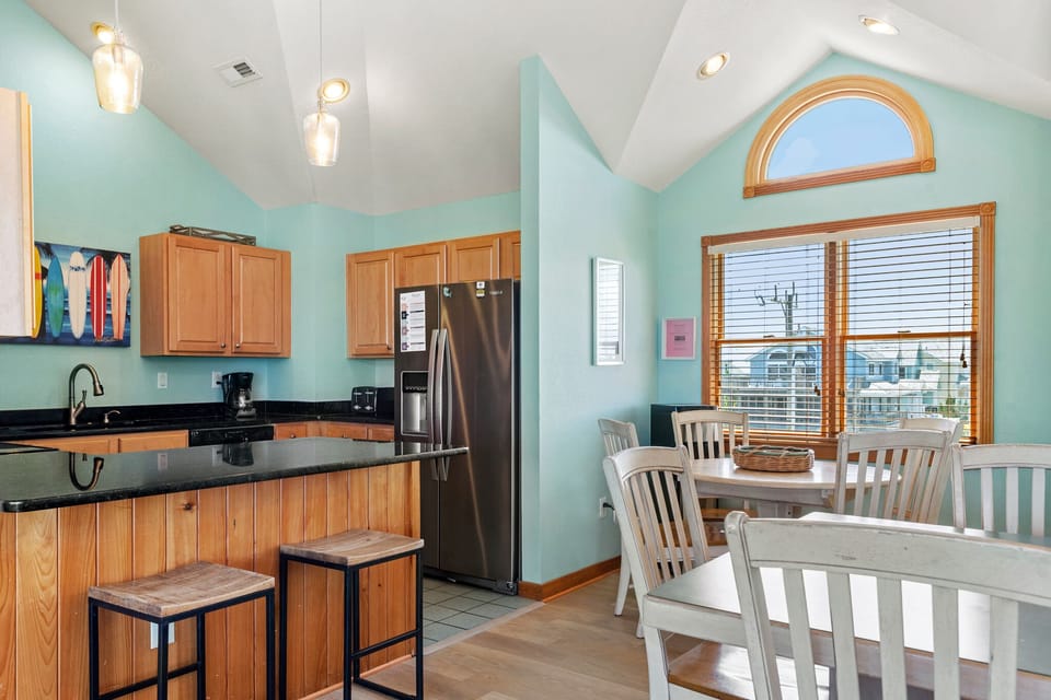 NHB2: Sunswept | Top Level Dining Area and Kitchen