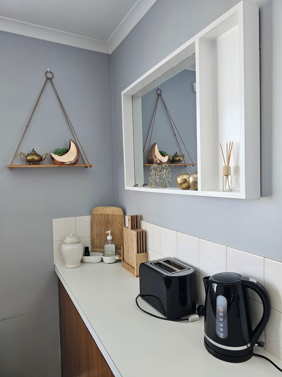 Kitchen is equipped with all the essentials for your stay.  Just bring groceries