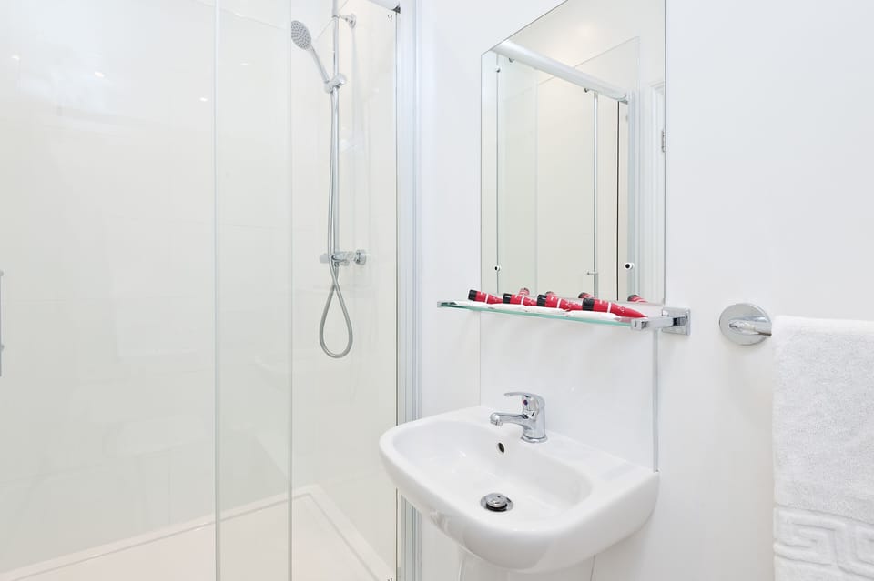 Free toiletries, hair dryer, towels, soap