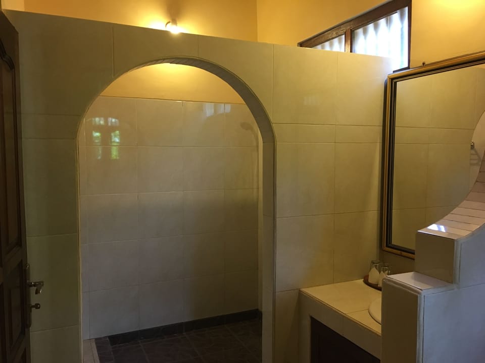 Shower, free toiletries, hair dryer (on request), towels