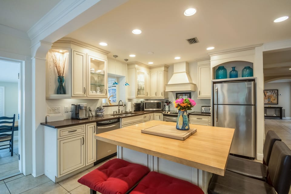 Fully stocked kitchen