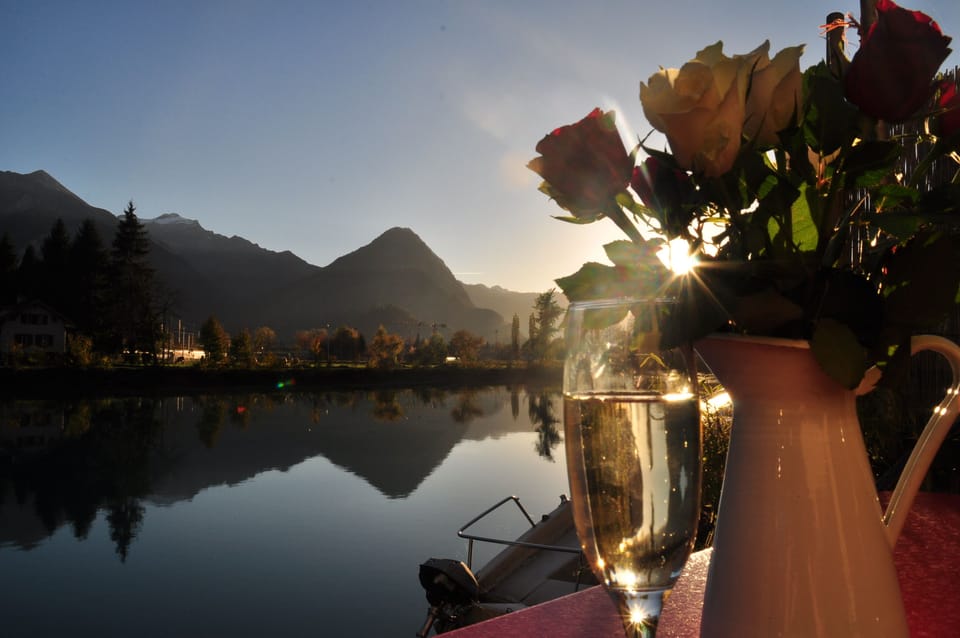 Wonderful sunset views from the private garden.