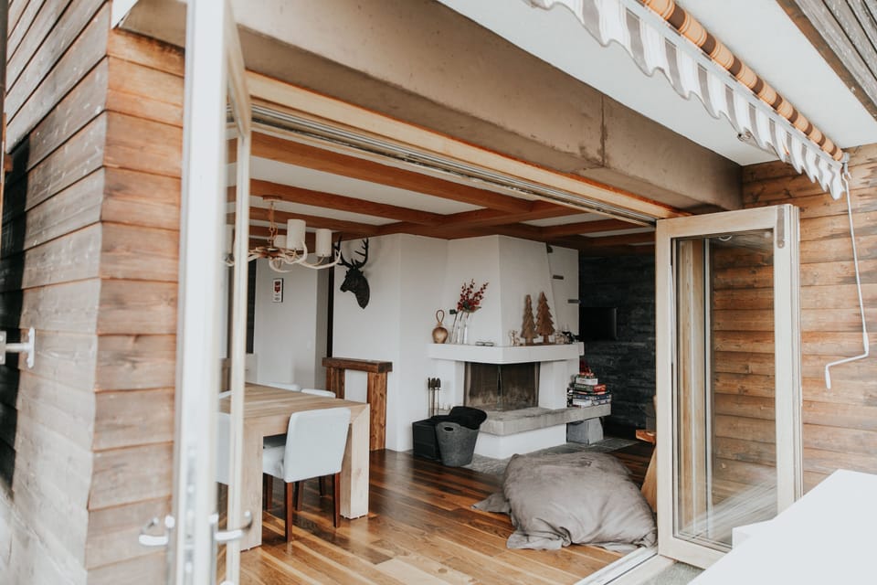 Open to the incredible mountain views