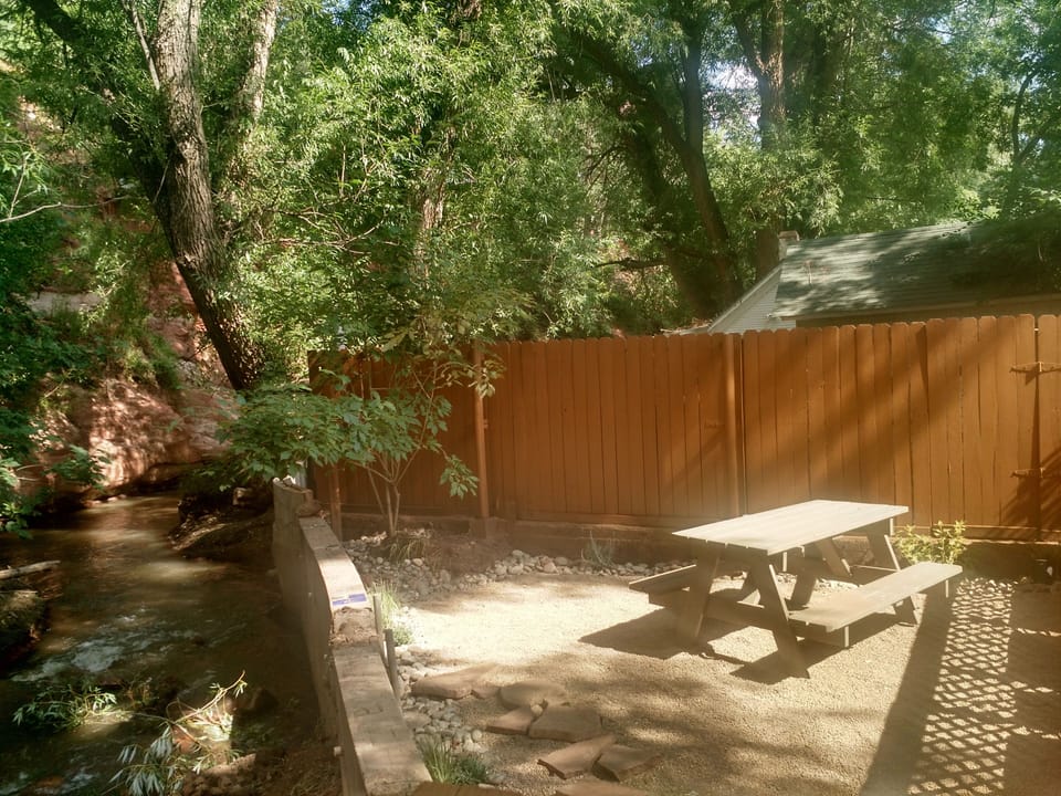come hang out in the backyard creek side AMAZING!