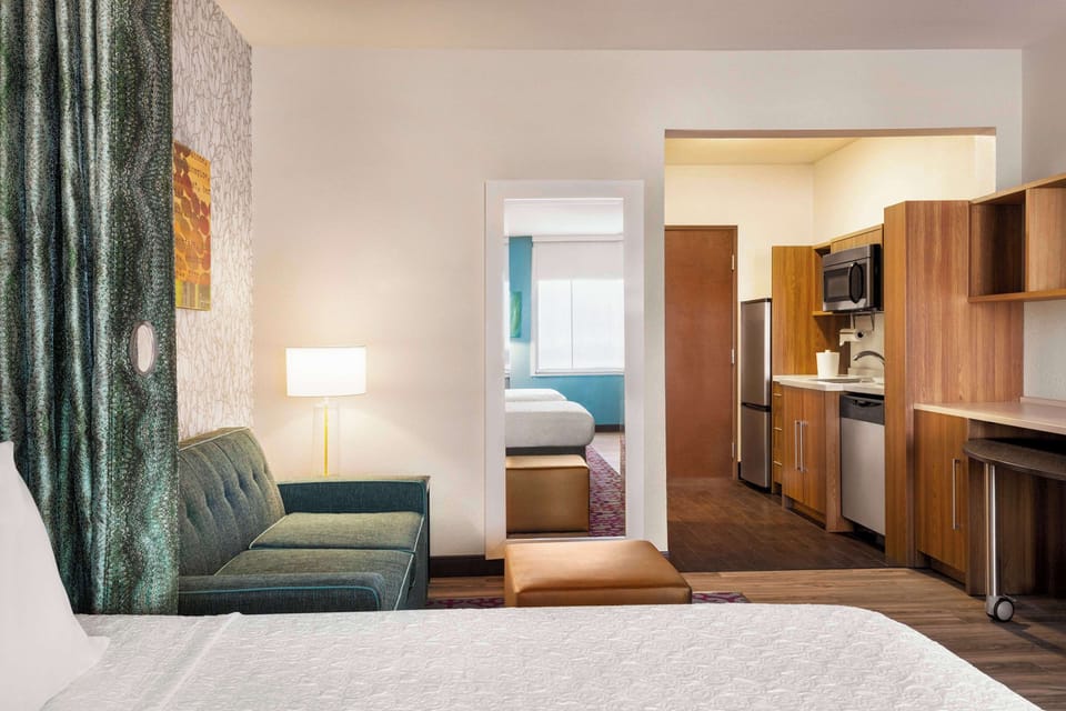 Studio, 2 Queen Beds | Living area | Flat-screen TV