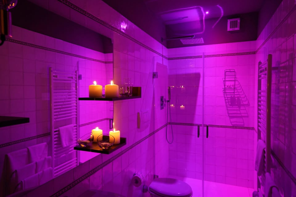 Junior Studio Suite | Bathroom | Shower, rainfall showerhead, free toiletries, hair dryer