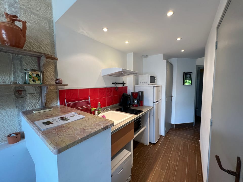 Signature Apartment, 3 Bedrooms, Pool Access (LUCIEN CLERGUE) | Private kitchen | Stovetop, electric kettle, highchair, cookware/dishes/utensils