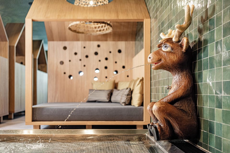 Indoor pool, outdoor pool, sun loungers