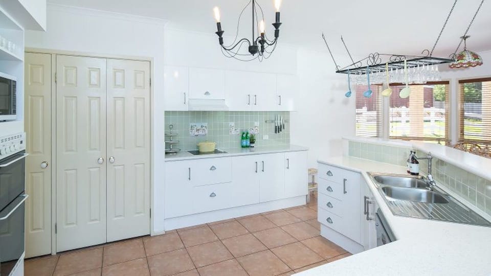 A large well equiped kitchen.  