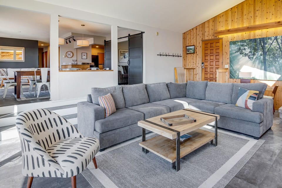 The open concept living area is made for relaxing.