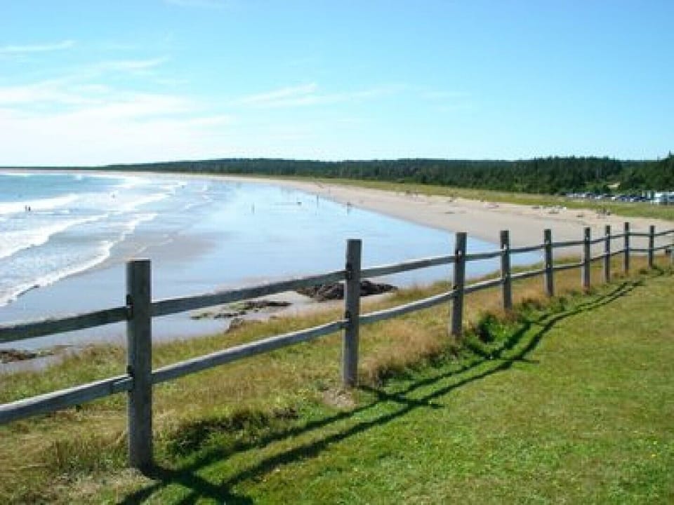 View of Pt. Michaud Beach from Picnic Area