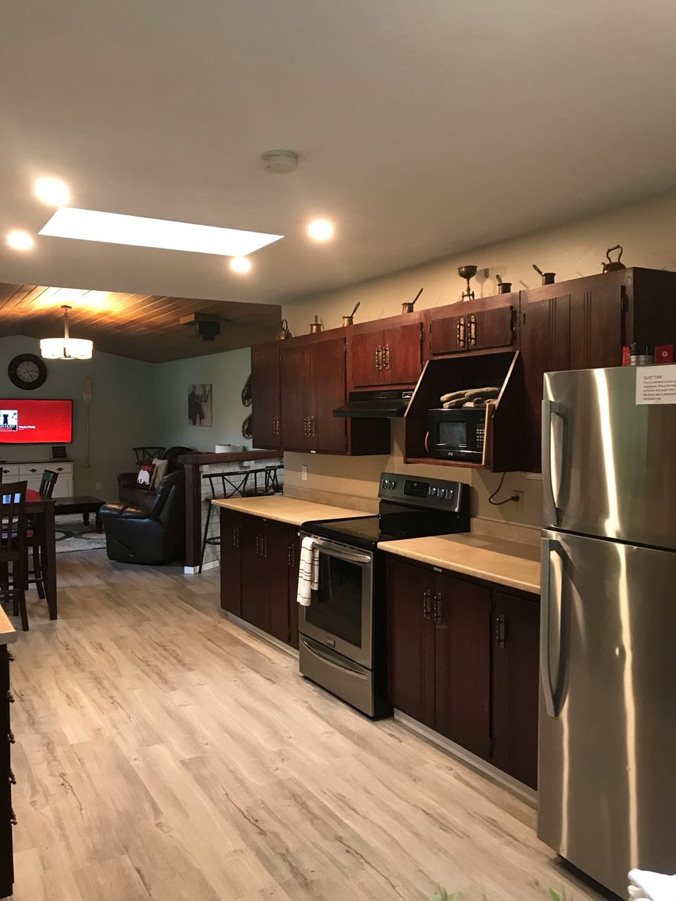 Open concept kitchen 
