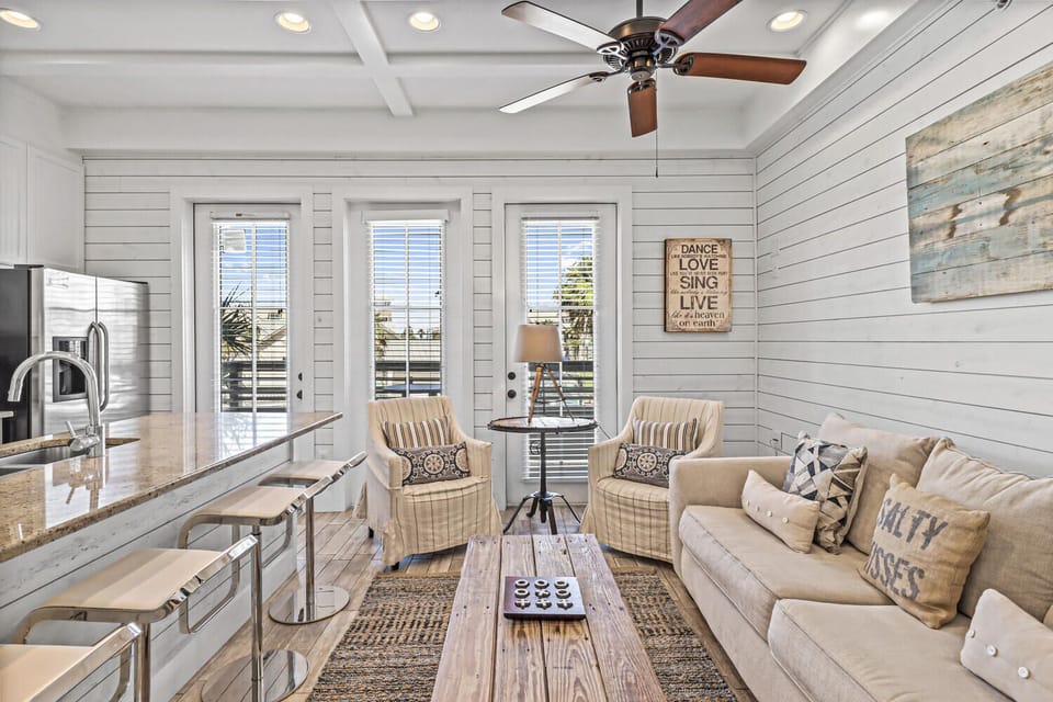 Living Room and Dining Bar