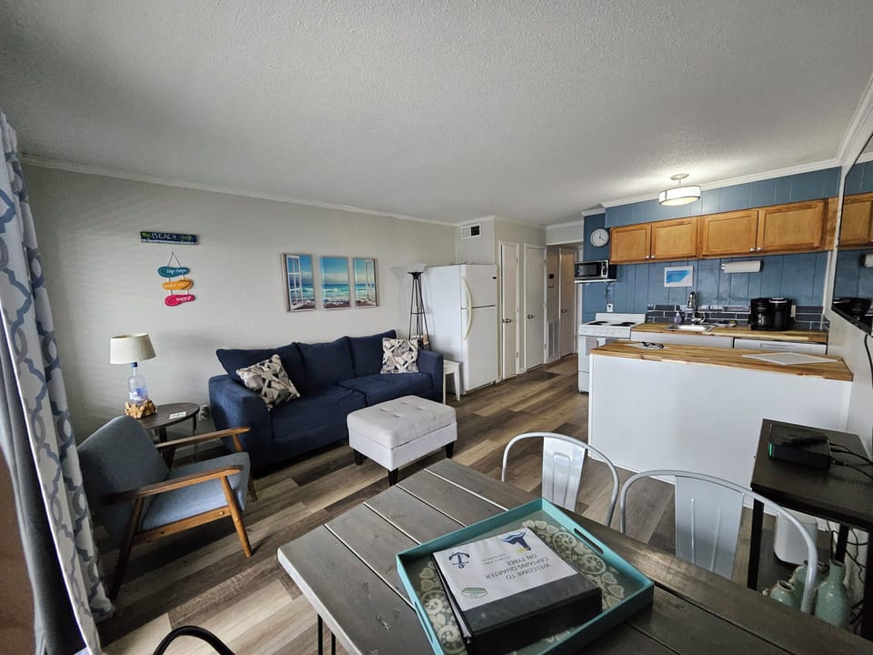 Open Living, Kitchen, and Dining Area