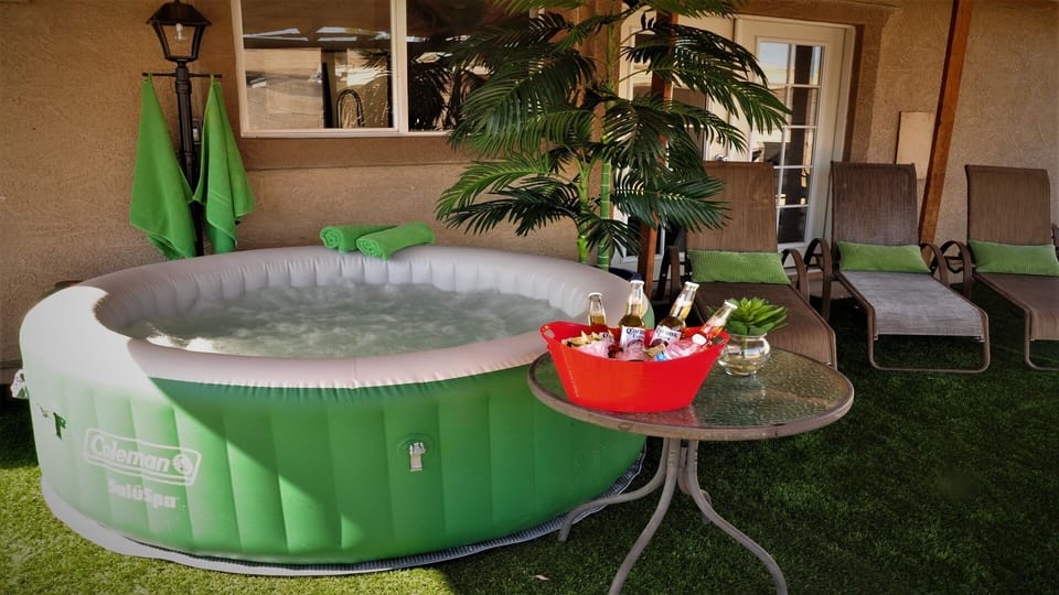 Super relaxing and refreshing hot tub.