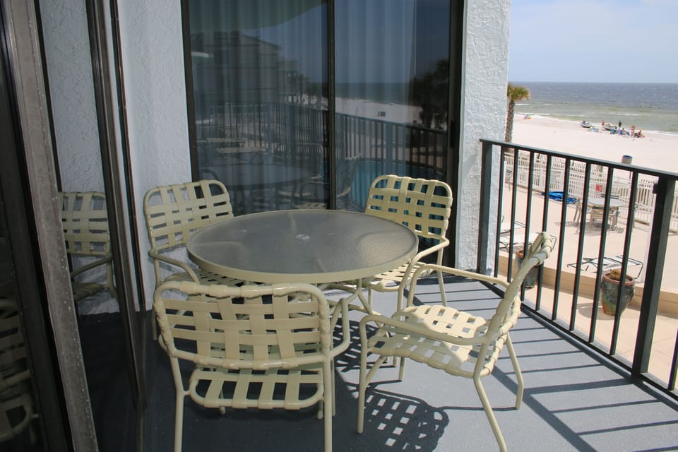 Balcony table.

