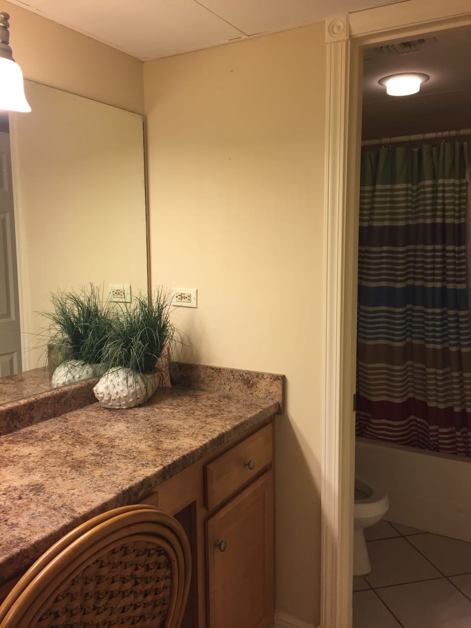 Master bath, dressing area is separate from toilet and tub