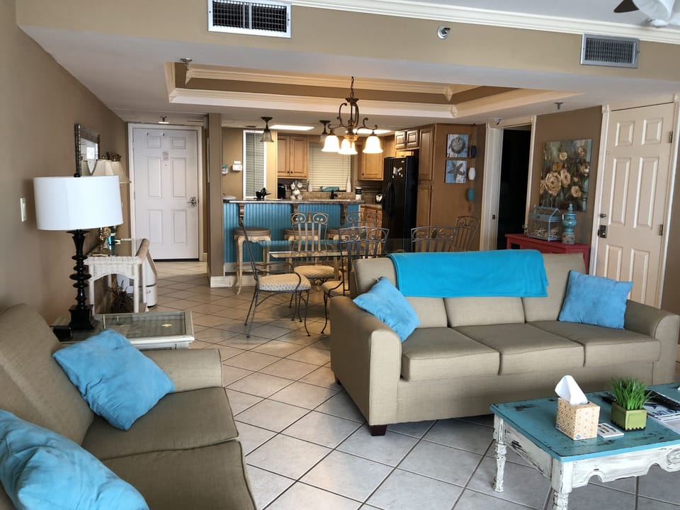 View from the balcony door into the unit