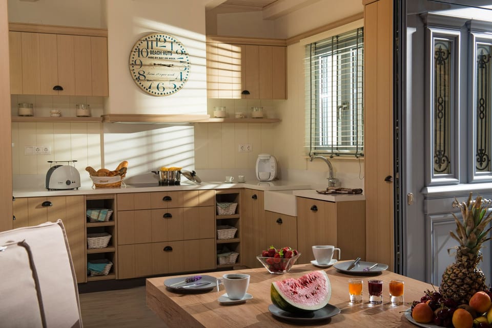 open full equipped kitchen