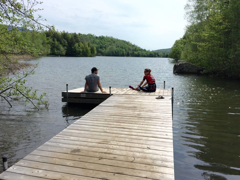 Lac Moore in the nearby old village of Mont-Tremblant
