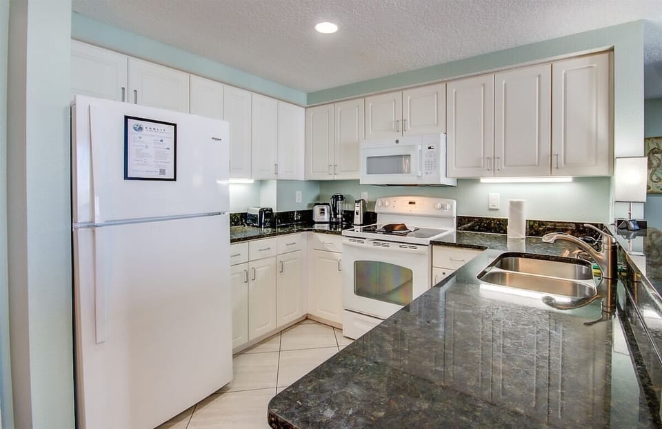Kitchen with granite countertops