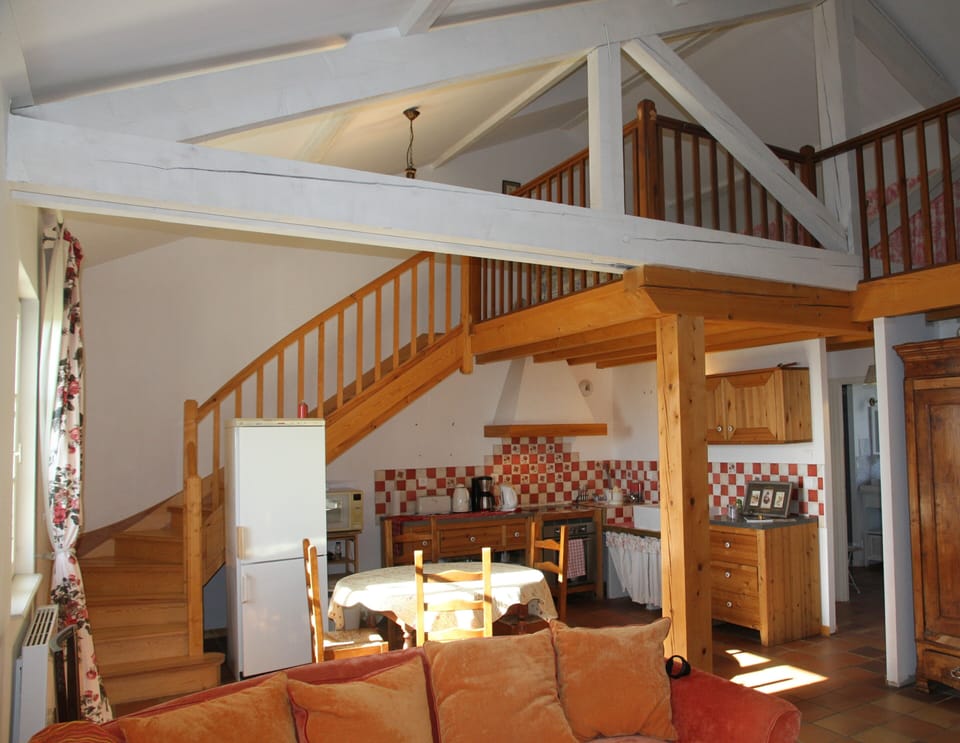 Apartment | Private kitchen | Full-size fridge, microwave, oven, stovetop