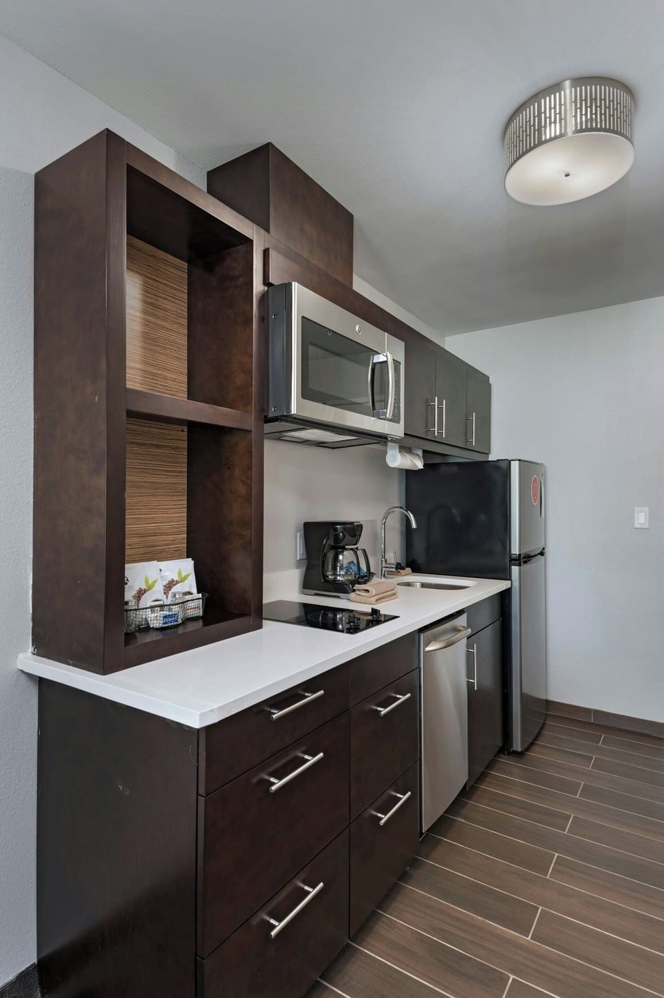 Studio, 2 Queen Beds | Private kitchen | Full-size fridge, microwave, stovetop, dishwasher