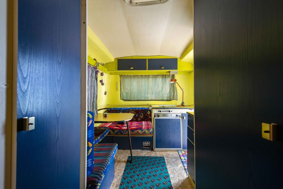 Basic Mobile Home, 1 Double Bed, Shared Bathroom, Garden View | 1 bedroom, free WiFi, bed sheets