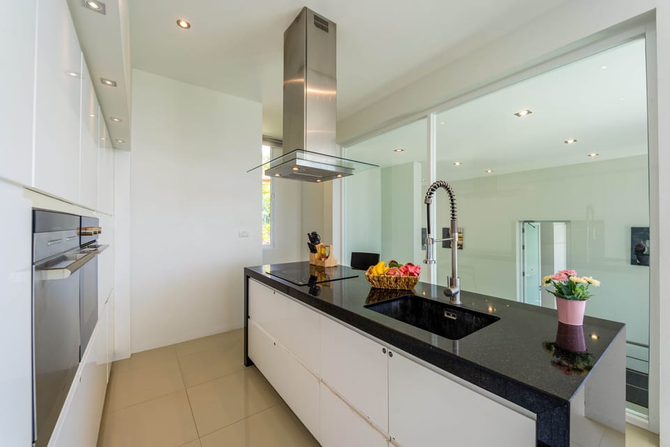 4-Bedroom Pool Villa | Private kitchen | Fridge, microwave, stovetop, dishwasher