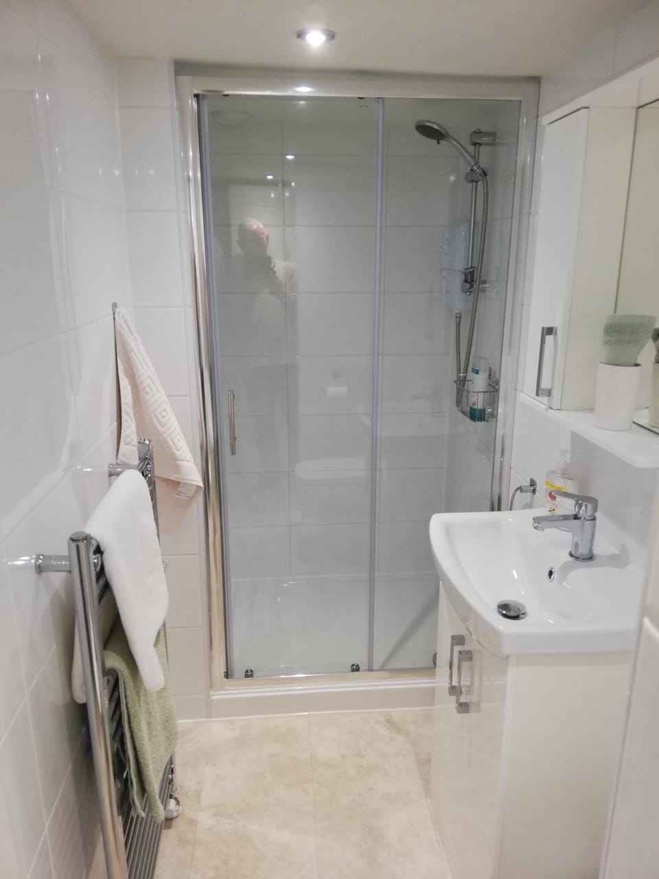 Hair dryer, towels