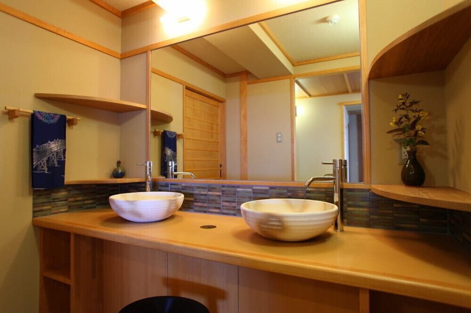 Japanese Style Suite with Private Open-air Bath, Aoba | Bathroom sink