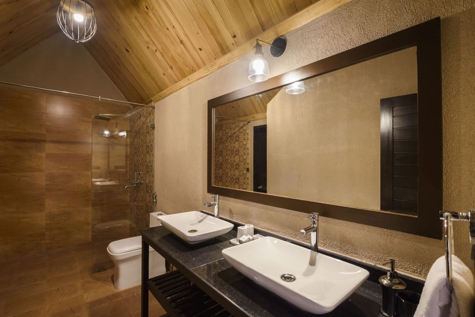 Shower, free toiletries, hair dryer, slippers