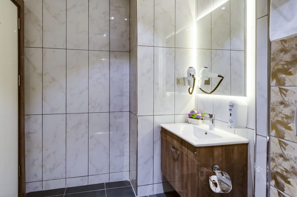 Single Room | Bathroom | Shower, free toiletries, hair dryer, slippers