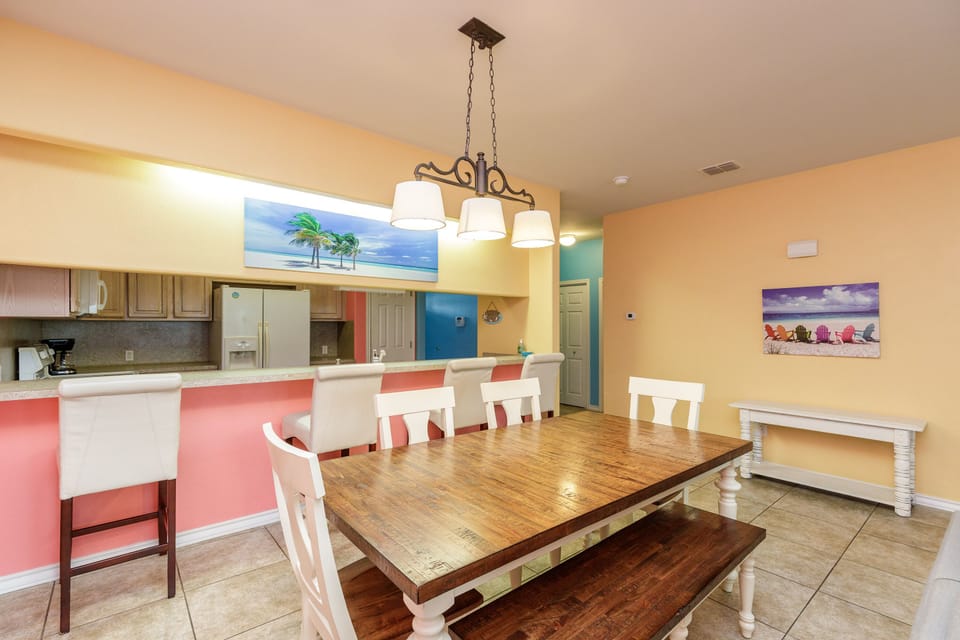 Dining area allows everyone to eat together!