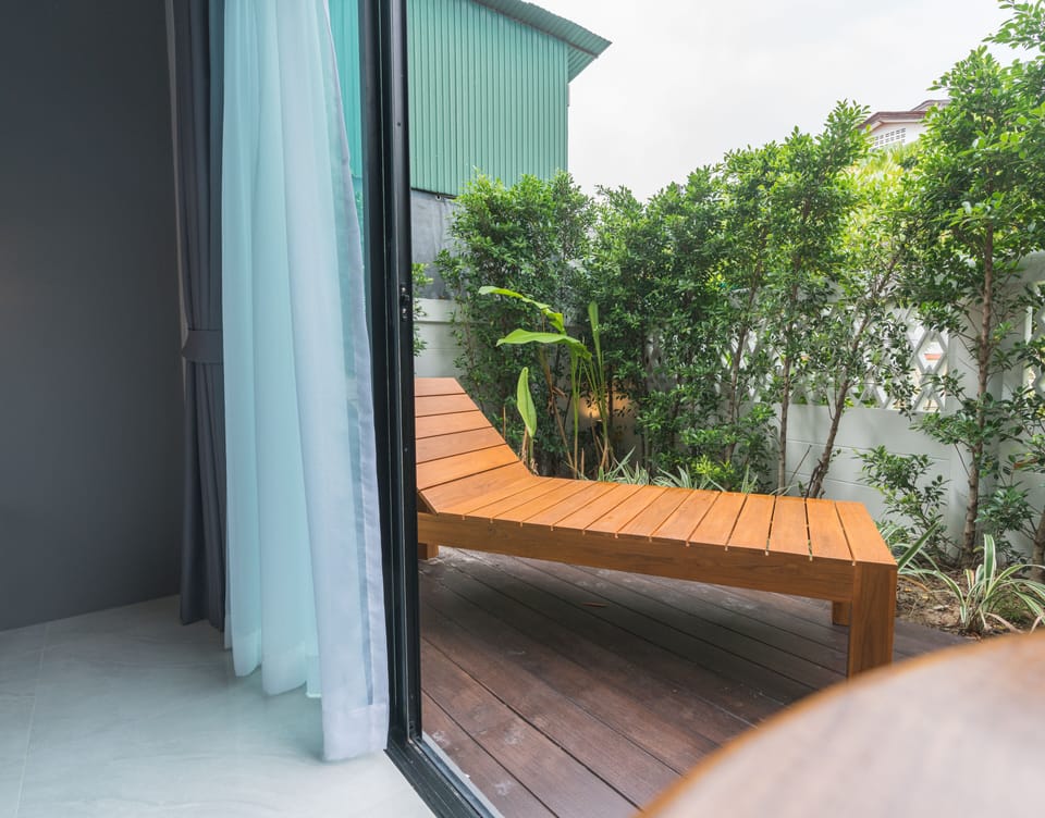 Deluxe Double Room, Terrace, Ground Floor | Garden view