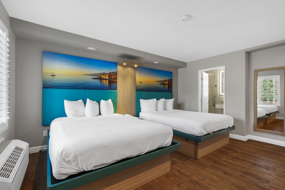 Economy Single Room, 2 Double Beds | Egyptian cotton sheets, premium bedding, pillowtop beds, desk