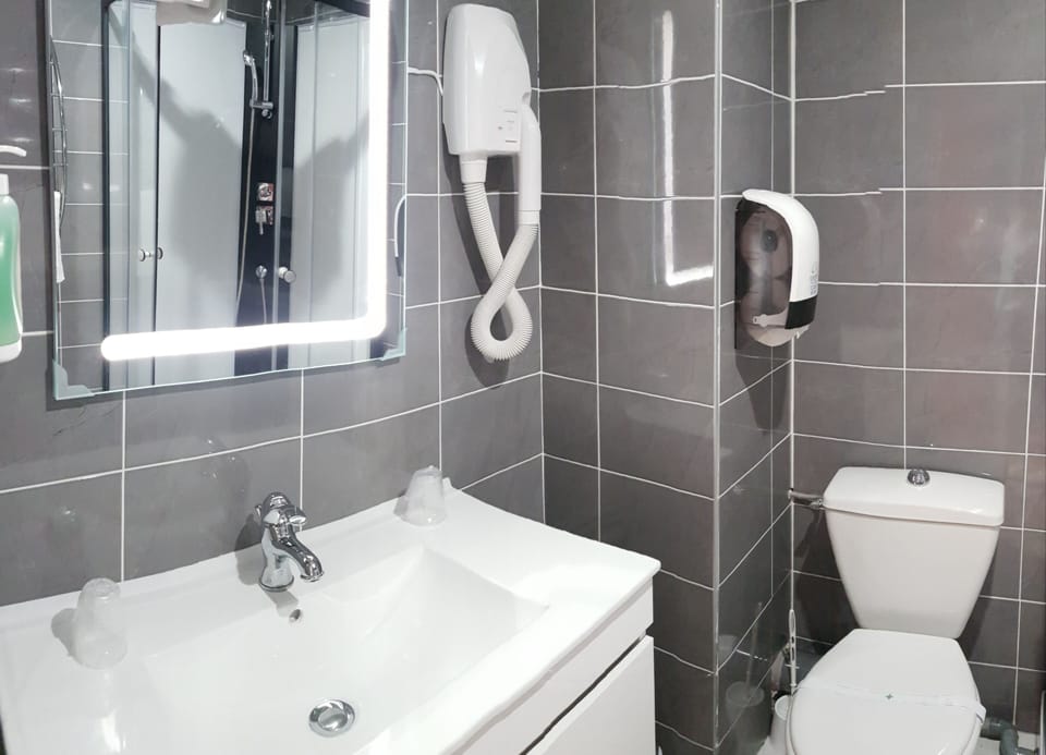 Double Room | Bathroom | Shower, hair dryer, towels