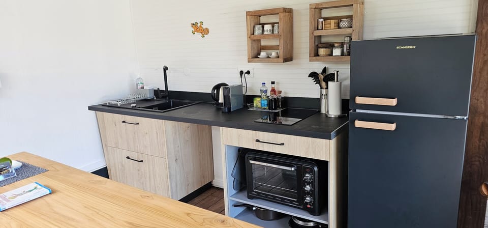 Elite Bungalow, 1 Queen Bed, Terrace, Garden Area-Adult Only. | Private kitchen | Espresso maker, coffee/tea maker, electric kettle, toaster oven