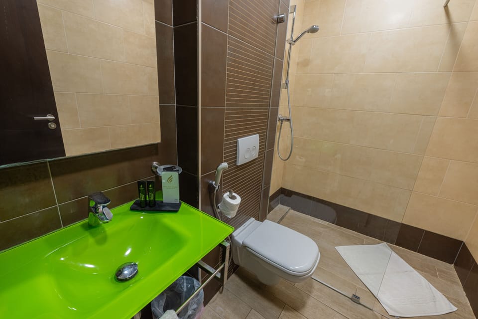 Jetted tub, free toiletries, hair dryer, towels