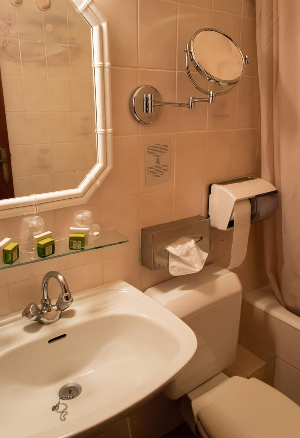 Free toiletries, hair dryer, towels