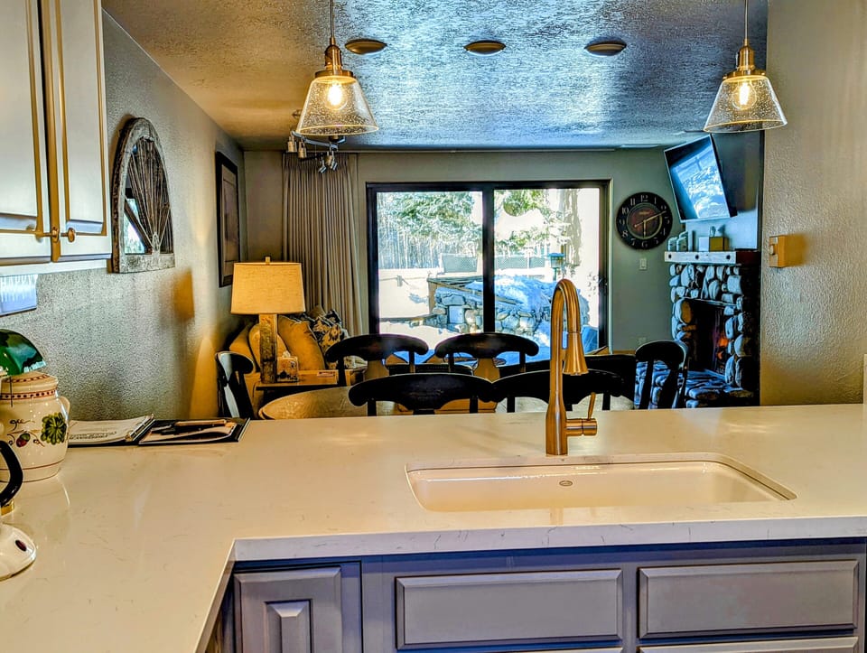 kitchen into living area
