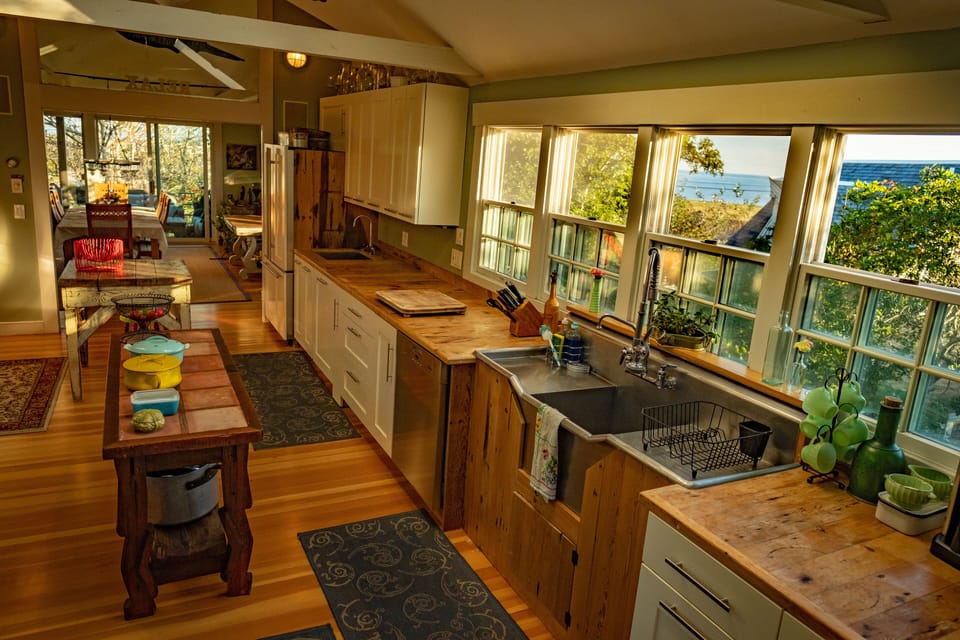 Kitchen with View of the Cape Cod Bay