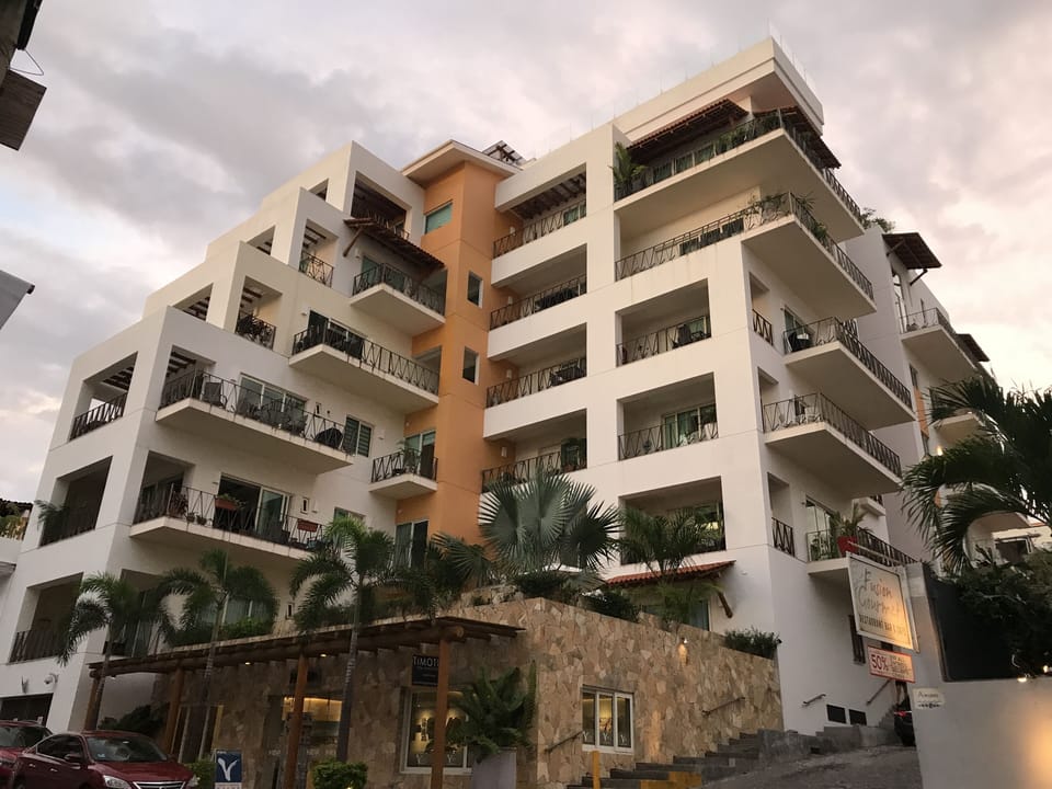 Street view of building.