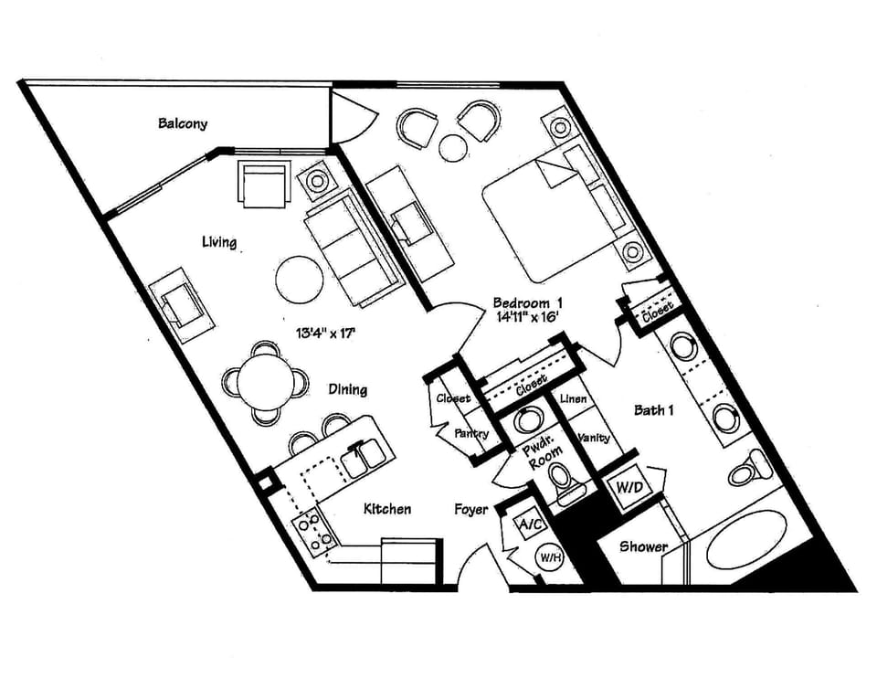 The Floor Plan of the unit.