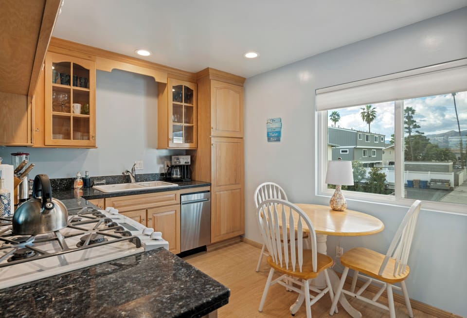 Kitchen with lots of light